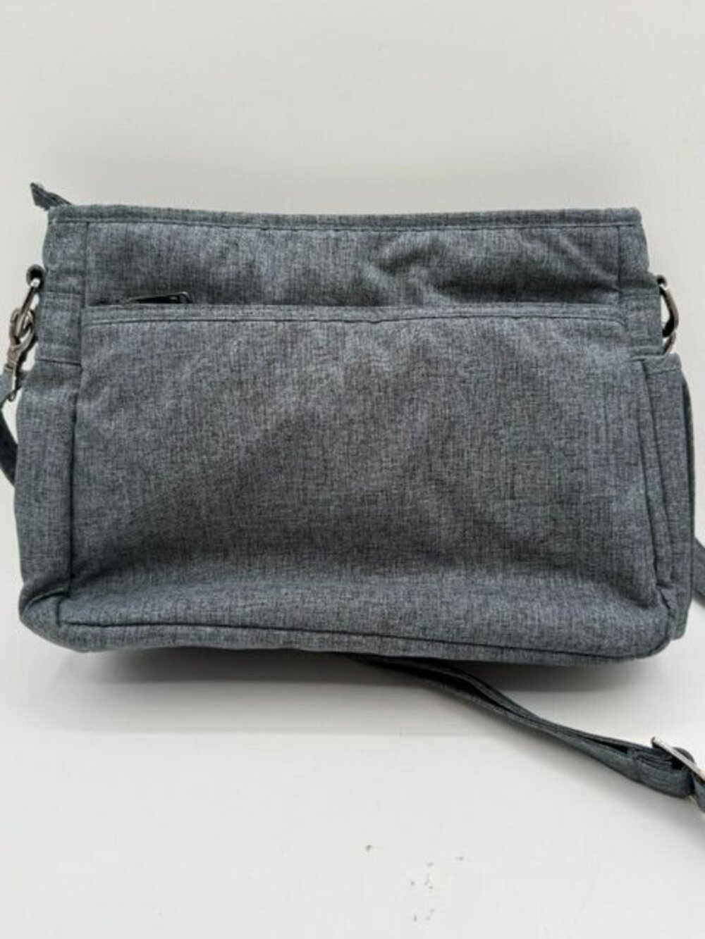 Lug Shimmy SE Heather Grey Quilted Crossbody RFID Organizer Travel Purse + Extra - Picture 4 of 11